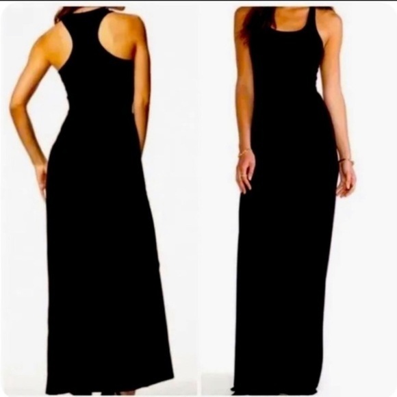 JOHNNY WAS CALME black racer back knit maxi dress - Picture 9 of 10